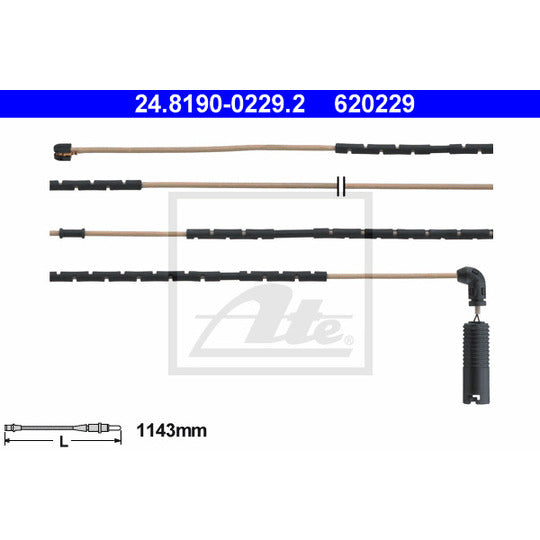 24.8190-0229.2 Warning Contact, brake pad wear