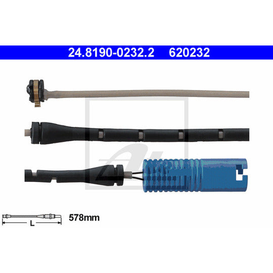 24.8190-0232.2 Warning Contact, brake pad wear