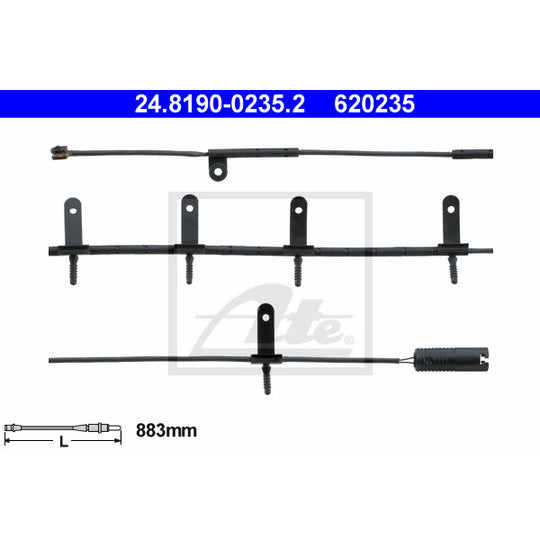 24.8190-0235.2 Warning Contact, brake pad wear