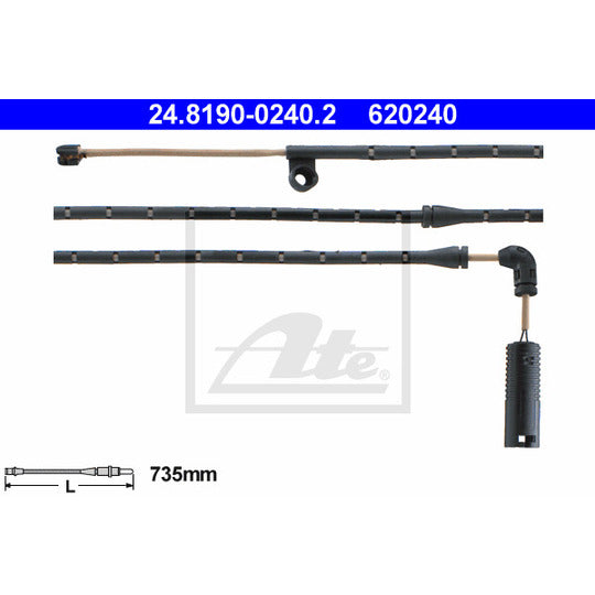 24.8190-0240.2 Warning Contact, brake pad wear