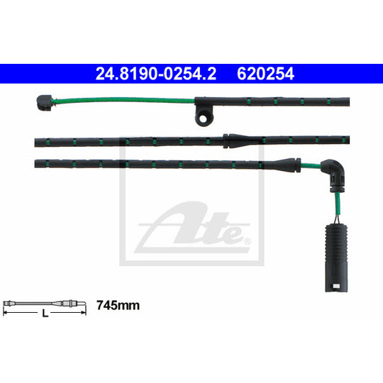 24.8190-0254.2 Warning Contact, brake pad wear