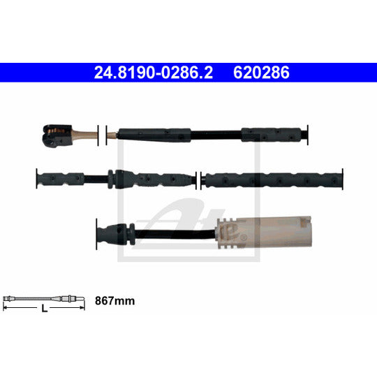 24.8190-0286.2 Warning Contact, brake pad wear