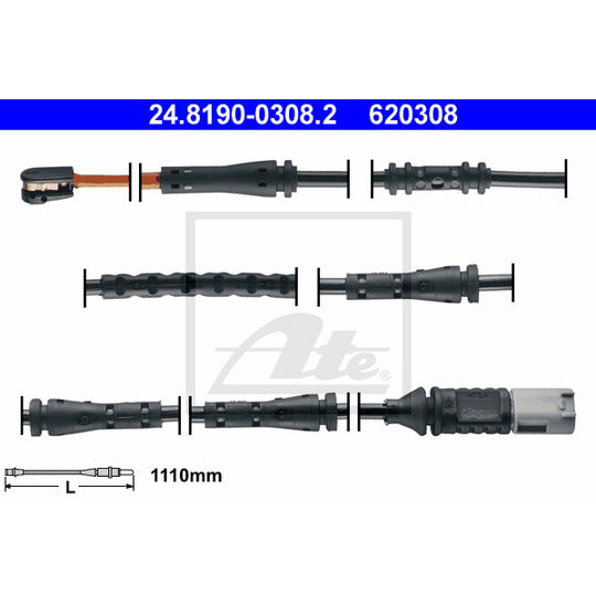 24.8190-0308.2 Warning Contact, brake pad wear