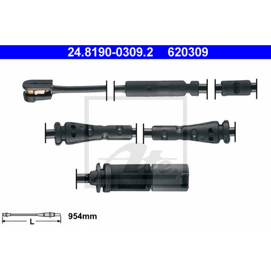 24.8190-0309.2 Warning Contact, brake pad wear