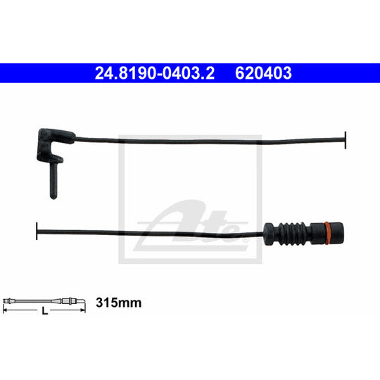 24.8190-0403.2 Warning Contact, brake pad wear