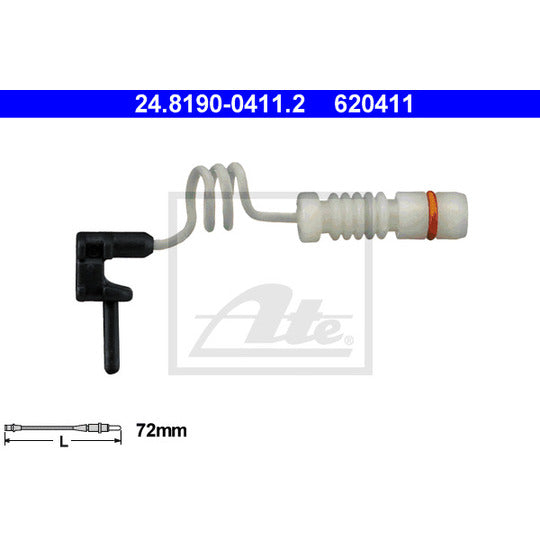 24.8190-0411.2 Warning Contact, brake pad wear