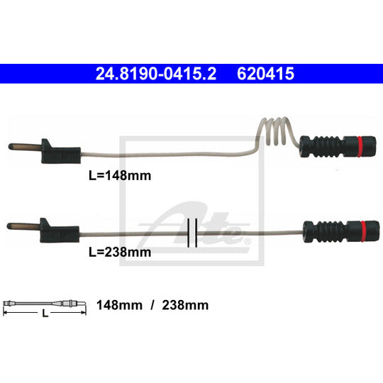 24.8190-0415.2 Warning Contact, brake pad wear