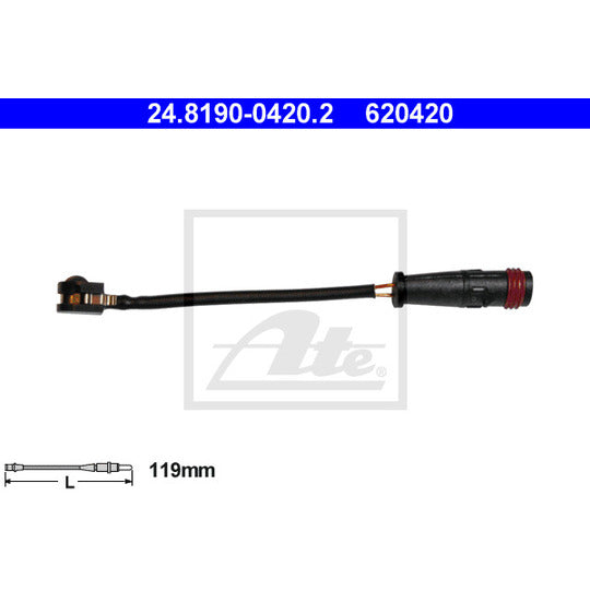24.8190-0420.2 Warning Contact, brake pad wear