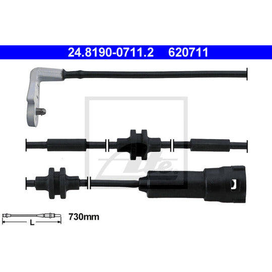 24.8190-0711.2 Warning Contact, brake pad wear