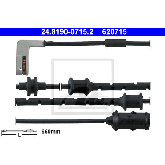 24.8190-0715.2 Warning Contact, brake pad wear