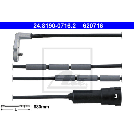 24.8190-0716.2 Warning Contact, brake pad wear