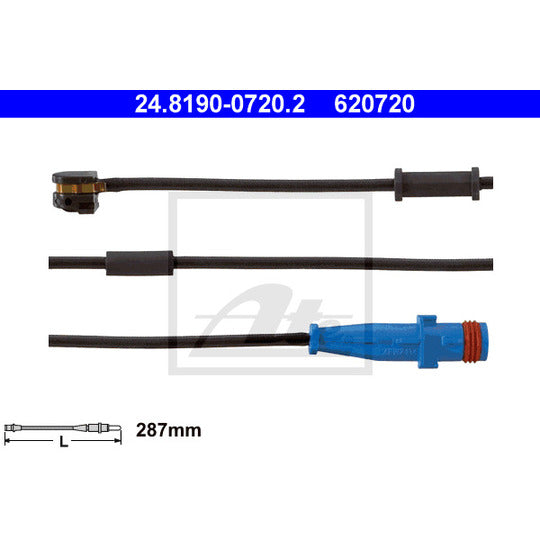 24.8190-0720.2 Warning Contact, brake pad wear