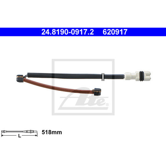 24.8190-0917.2 Warning Contact, brake pad wear