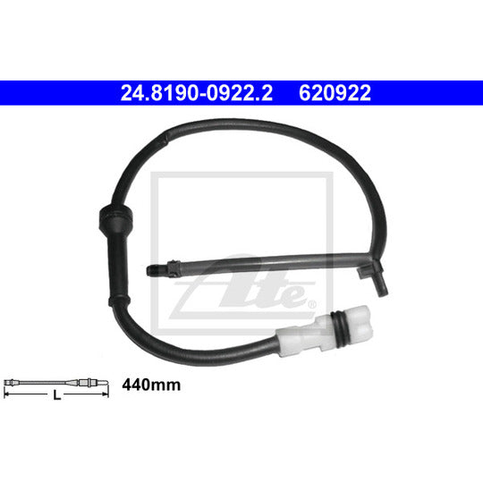 24.8190-0922.2 Warning Contact, brake pad wear
