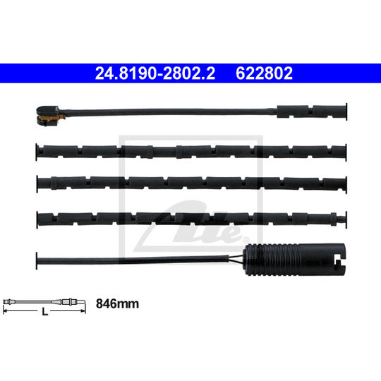 24.8190-2802.2 Warning Contact, brake pad wear