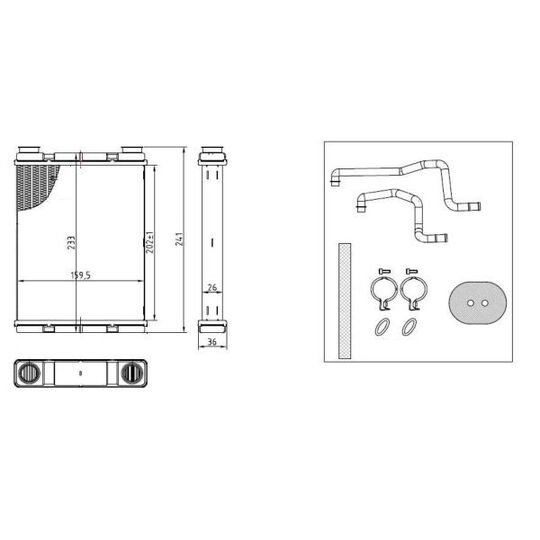 54429 Heat Exchanger, interior heating