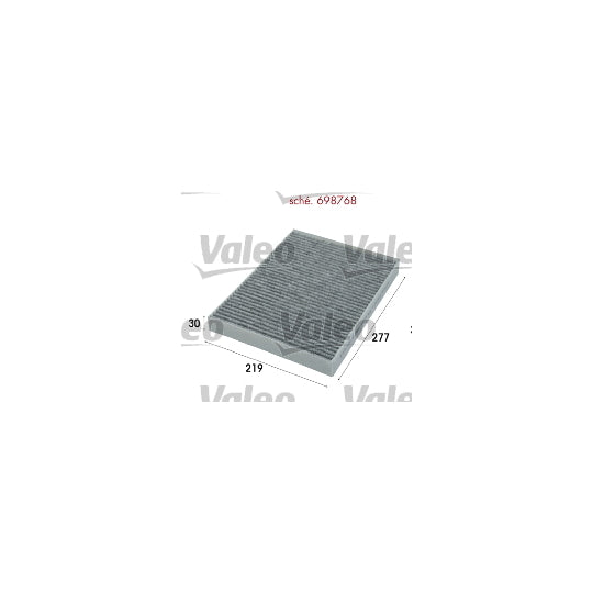 698768 Filter, interior air
