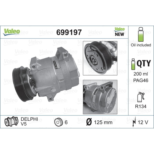 699197 Compressor, air conditioning