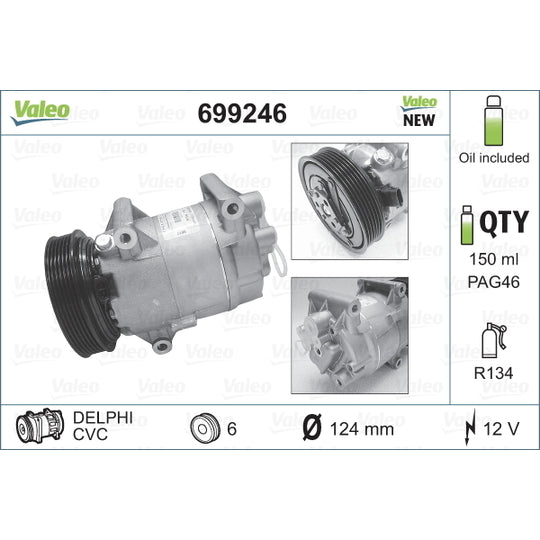 699246 Compressor, air conditioning