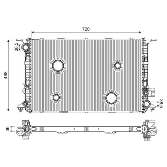 701224 Radiator, engine cooling
