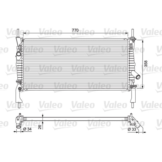 701731 Radiator, engine cooling