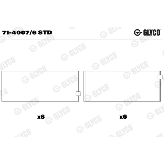 71-4007/6 STD Big End Bearings