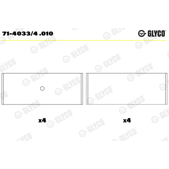 71-4033/4 .010 Big End Bearings