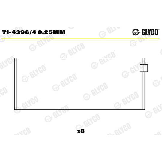71-4396/4 0.25mm Big End Bearings