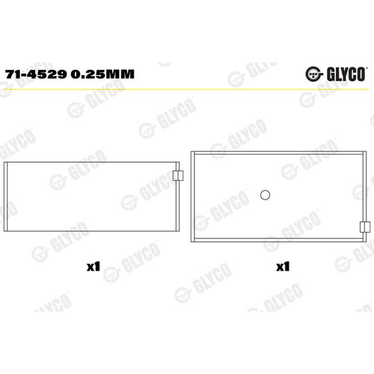 71-4529 0.25mm Big End Bearings