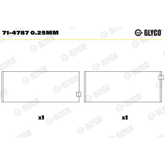 71-4787 0.25mm Big End Bearings