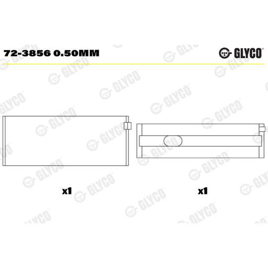 72-3856 0.50mm Crankshaft Bearings