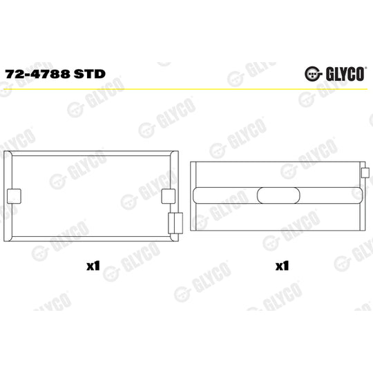 72-4788 STD Crankshaft Bearings