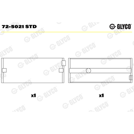 72-5021 STD Crankshaft Bearings