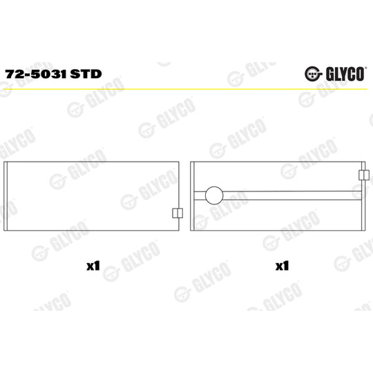 72-5031 STD Crankshaft Bearings
