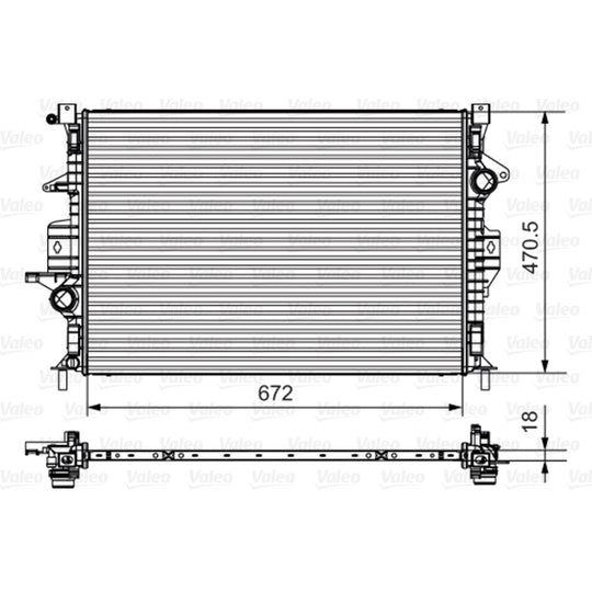 735550 Radiator, engine cooling