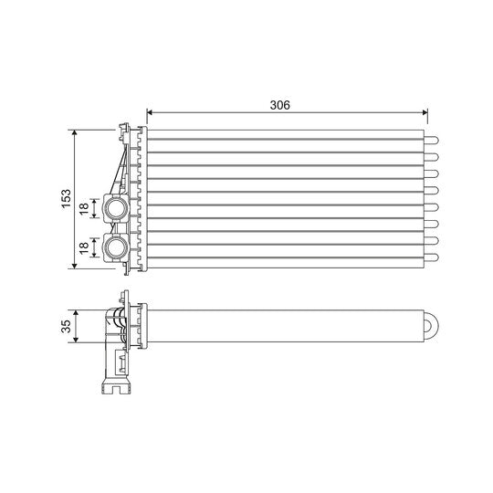 811566 Heat Exchanger, interior heating