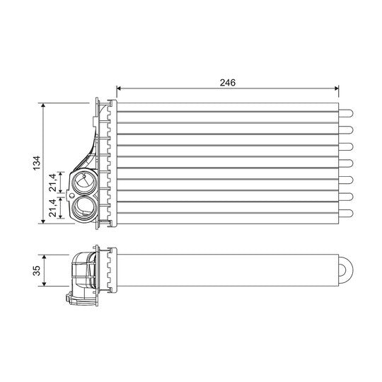 811567 Heat Exchanger, interior heating
