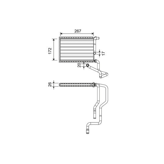 811579 Heat Exchanger, interior heating