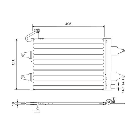 812735 Condenser, air conditioning