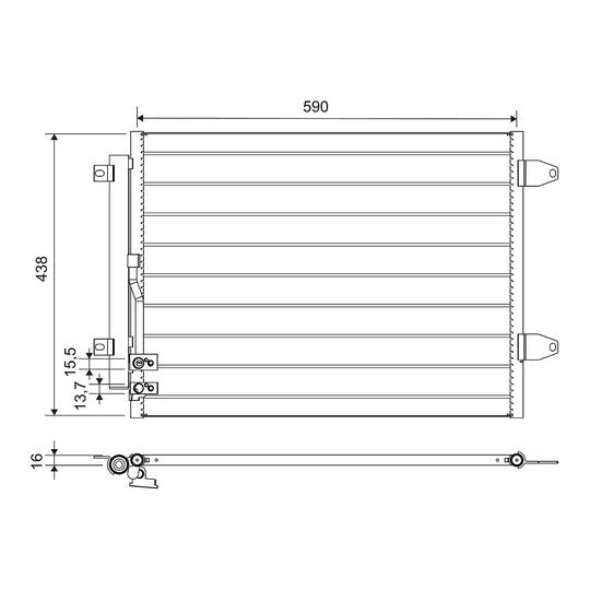 812749 Condenser, air conditioning