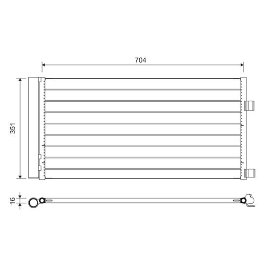 814378 Condenser, air conditioning
