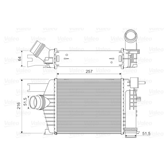 818343 Intercooler, charger