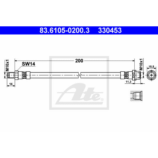 83.6105-0200.3 Brake Hose