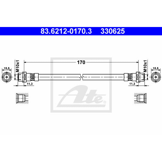 83.6212-0170.3 Brake Hose