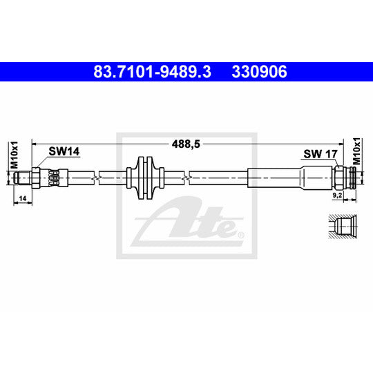 83.7101-9489.3 Brake Hose