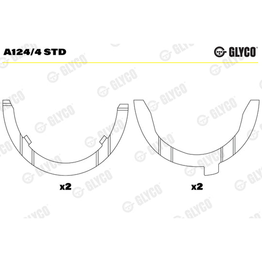 A124/4 STD Thrust Washer, crankshaft