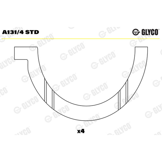 A131/4 STD Thrust Washer, crankshaft