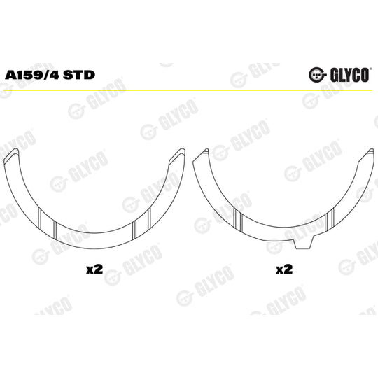 A159/4 STD Thrust Washer, crankshaft