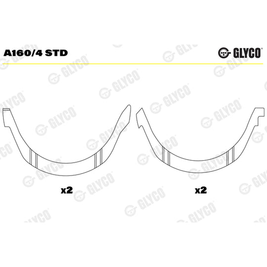 A160/4 STD Thrust Washer, crankshaft