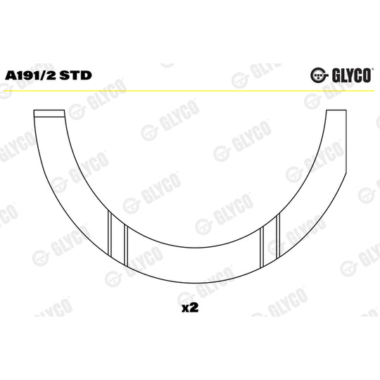 A191/2 STD Thrust Washer, crankshaft